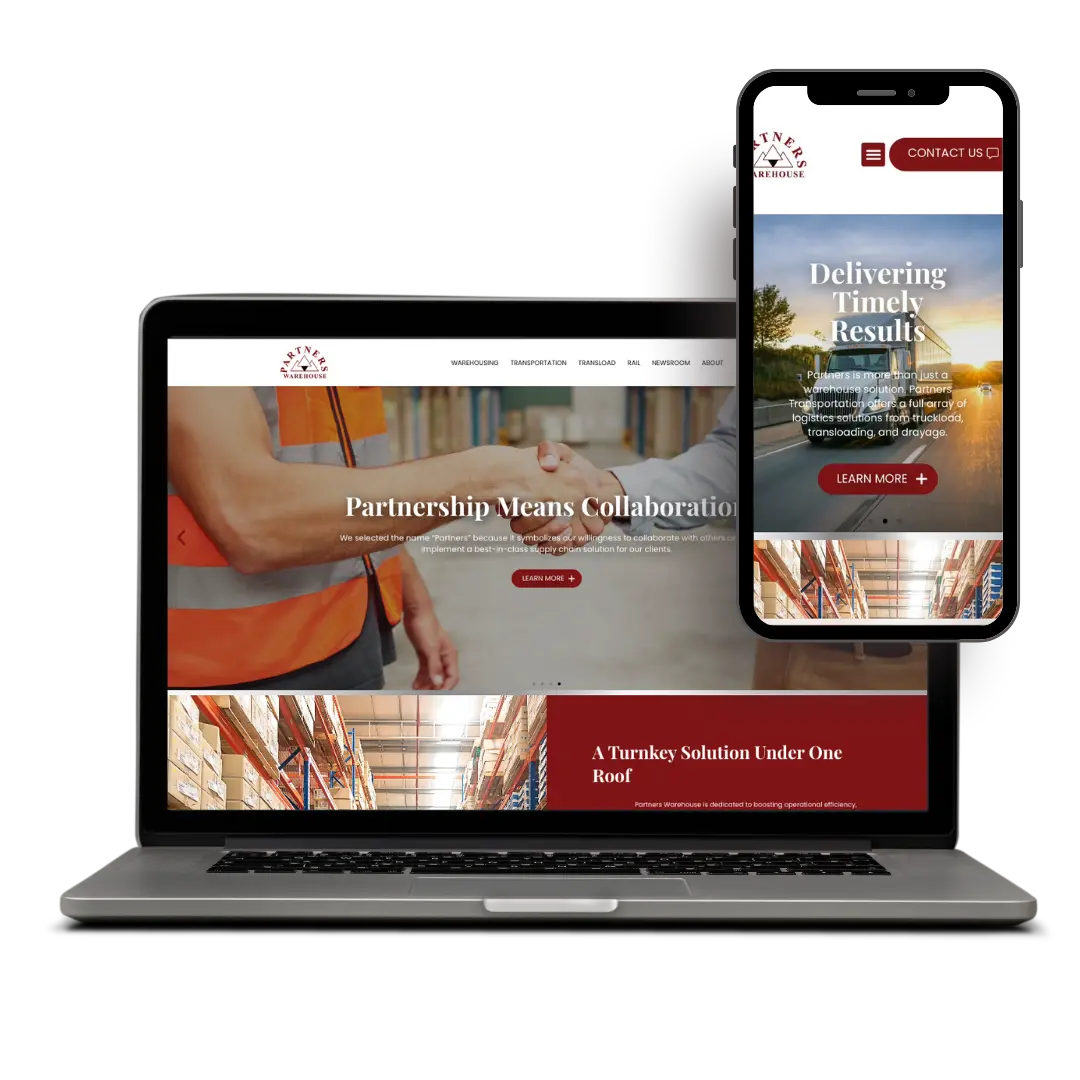 image of newly designed website