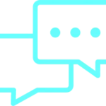 text boxes representing speech