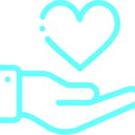 hand holding a heart